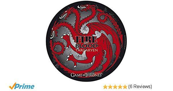 White with Red Circle Scorpion Logo - ABYstyle - GAME OF THRONES - Mouse Pad - Targaryen: Amazon.co.uk ...