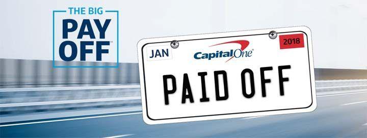 Capital One Auto Finance Logo - CapitalOne.com/TheBigPayoff Auto Finance Big Payoff Sweeps ...