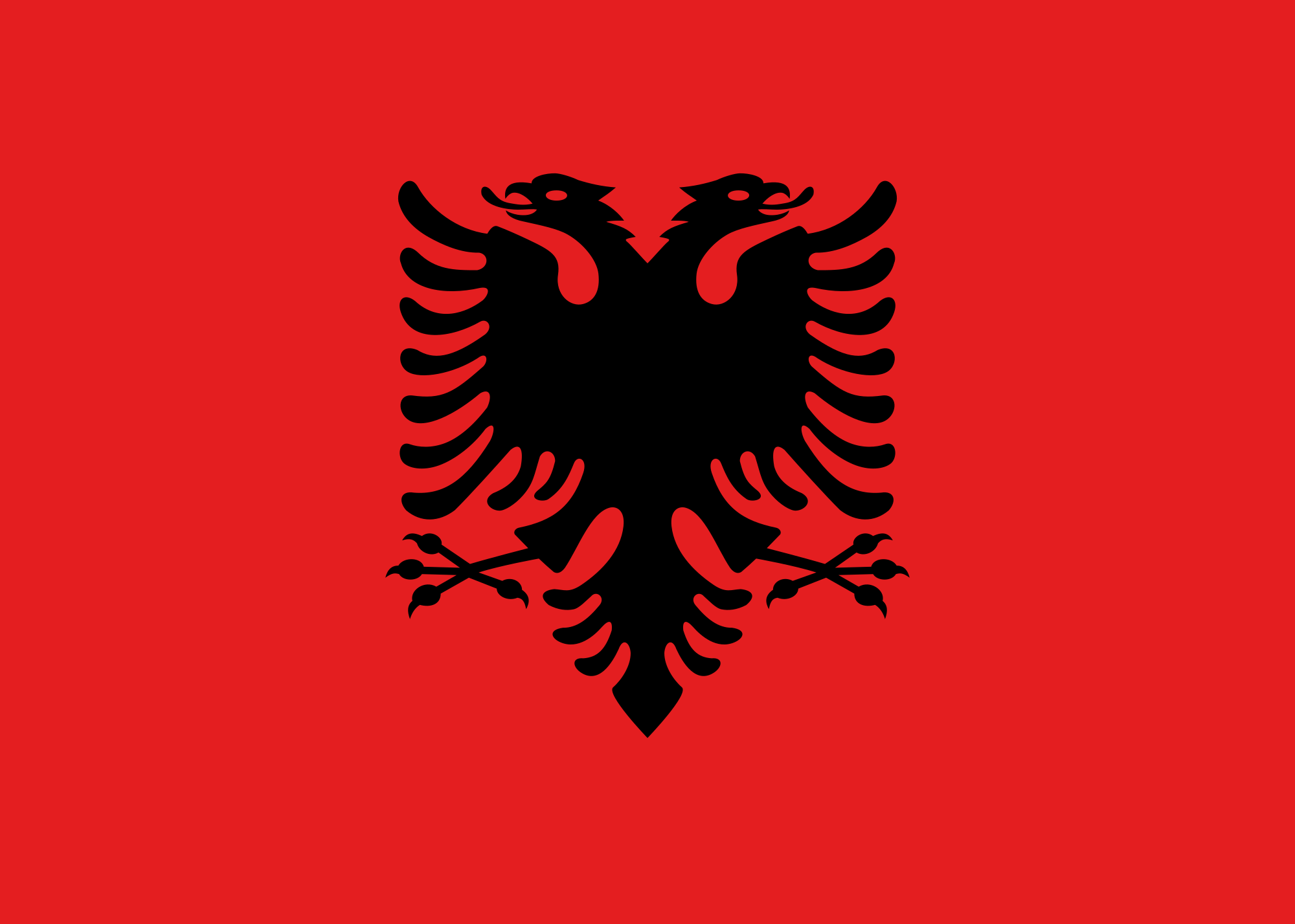 Black and Red Eagle Logo - Flag of Albania