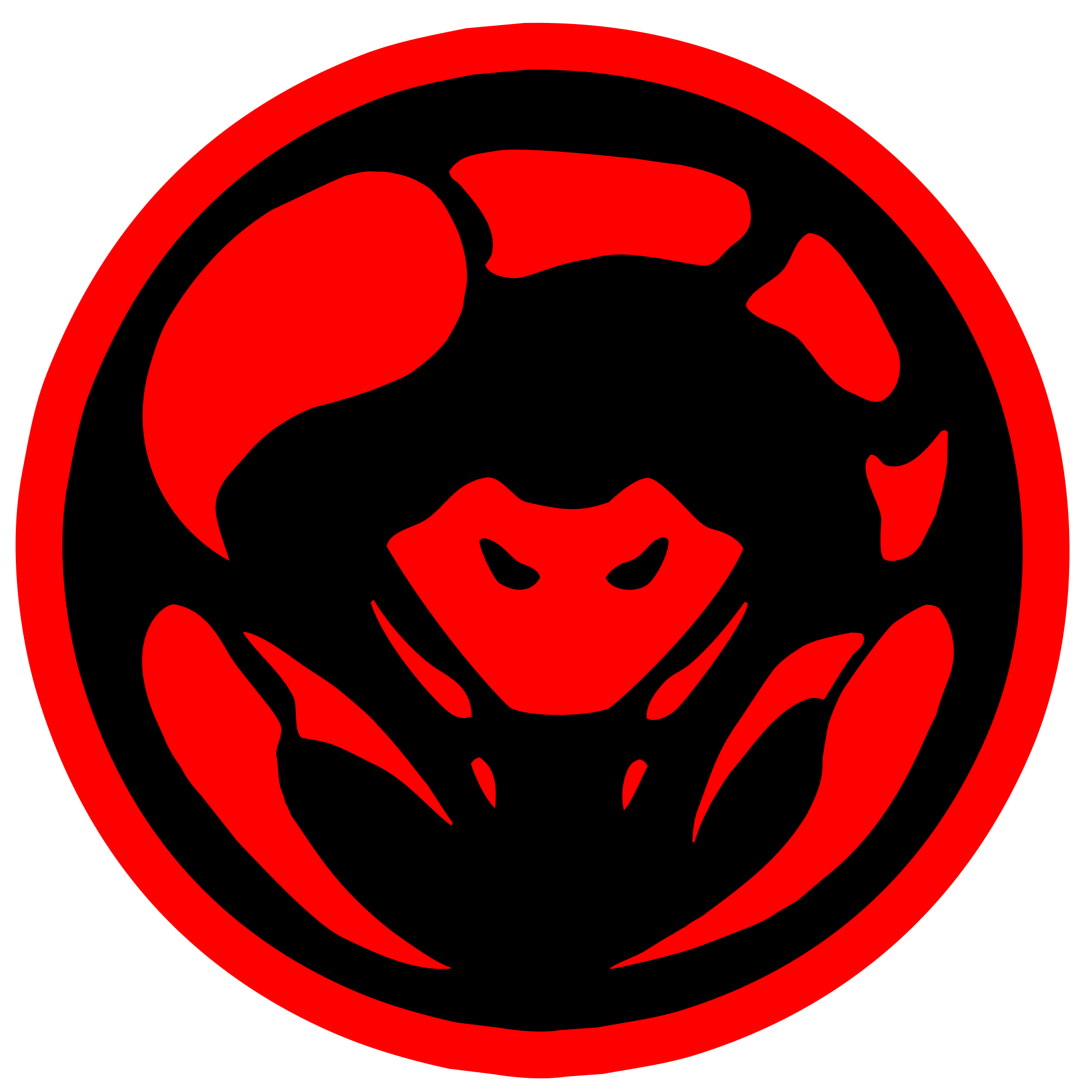 White with Red Circle Scorpion Logo - Red White Circle Logo With Scorpion