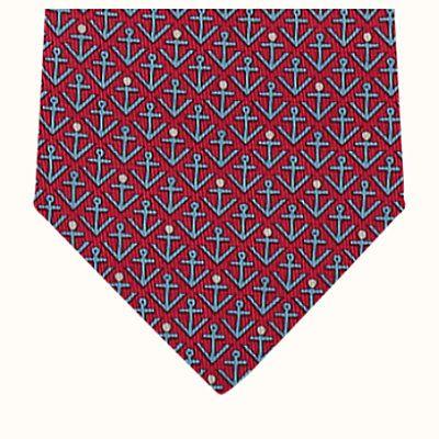 Red and Blue Anchor and Arrow Logo - Men's Ties | Hermes