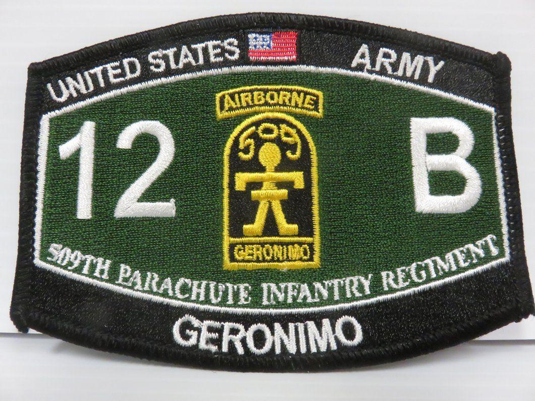 Geronimo Logo - 509th Parachute Infantry Regiment GERONIMO 12B Engineers Patch