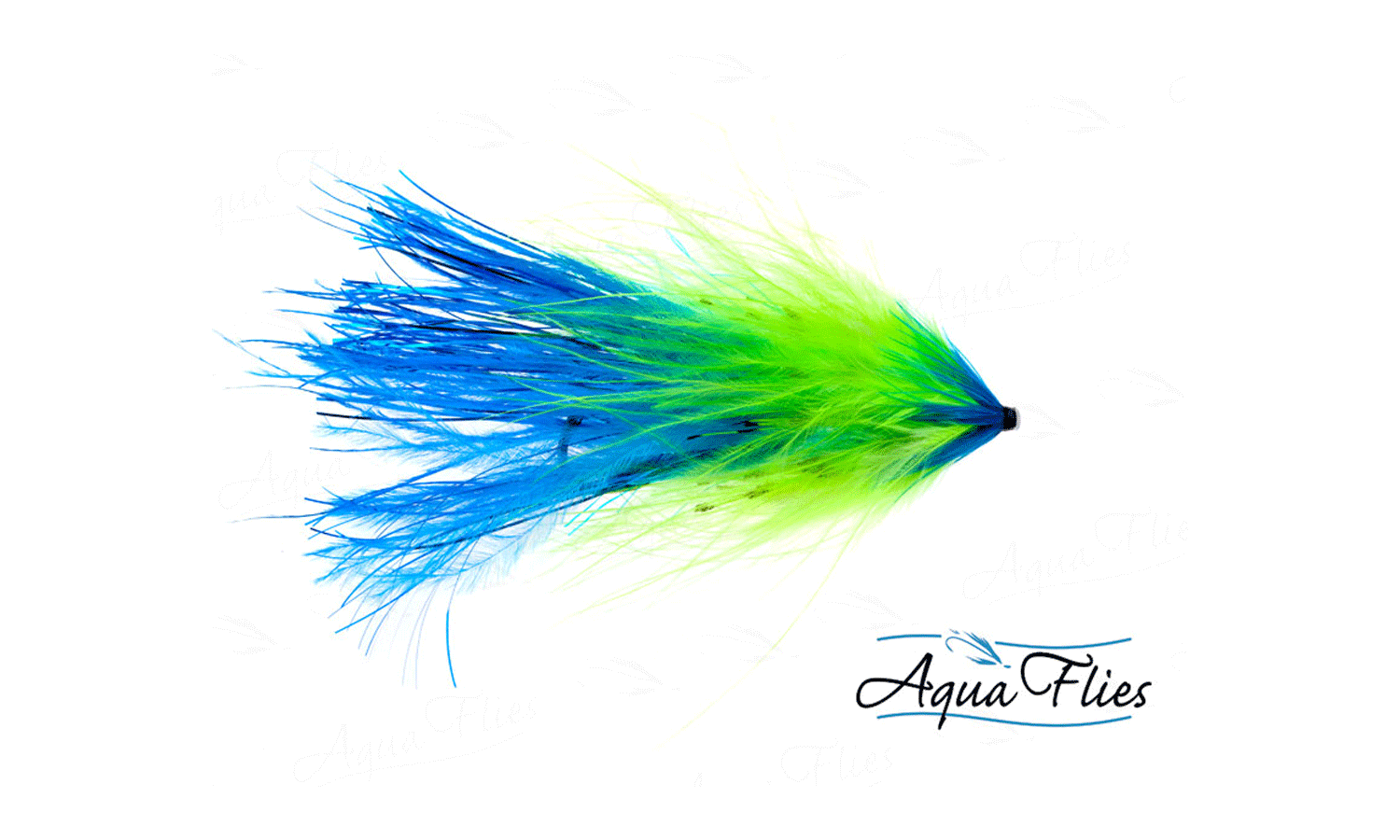 Blue and Chartreuse Logo - Hartwick's Flashtail Tube - Chartreuse/Blue #2 | King Salmon Flies ...