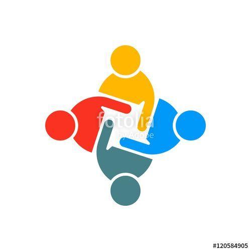 Business Communication Logo - People Group Teamwork Logo. Vector graphic design illustration ...