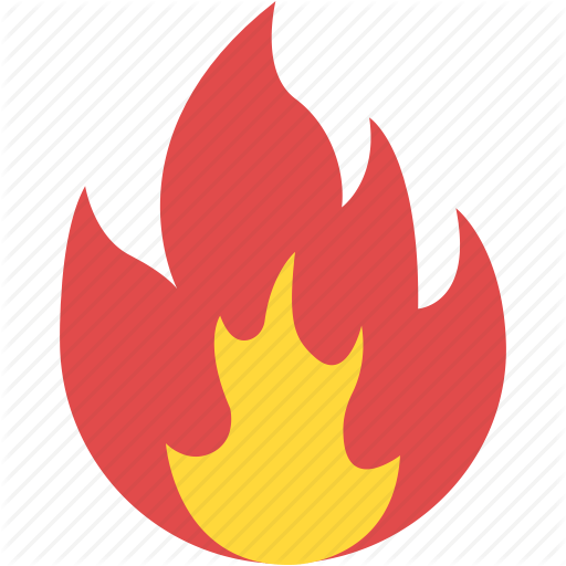 Blazing Flame Logo - Danger sign, fire blazing, fire flame, heat energy, wildfire icon