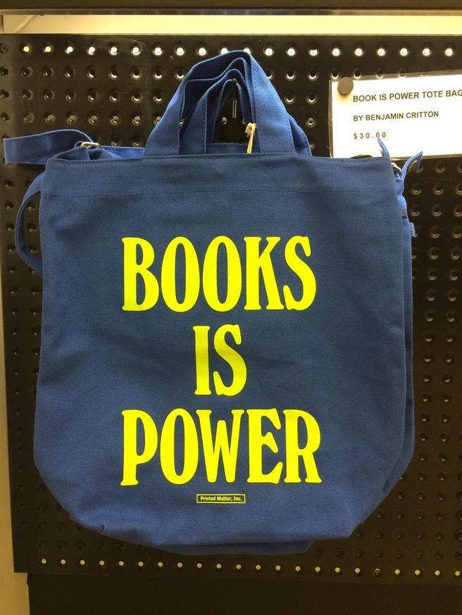 Blue and Chartreuse Logo - Benjamin Critton - BOOKS IS POWER Tote [Blue & Chartreuse ...