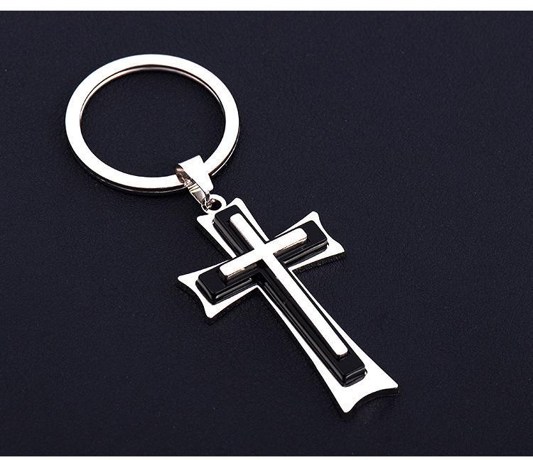 FOB Cross Logo - Creative Fashion Black Jesus Cross Keychain Key Chain Ring Keyring ...