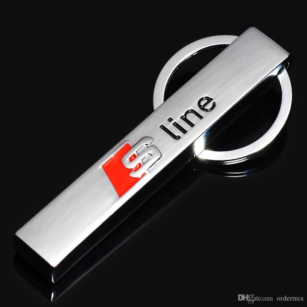 FOB Cross Logo - Metal S Line Car Key Chain Ring Fob Car Keychain For Audi Sline RS