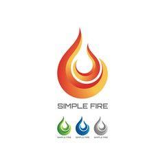 Blazing Flame Logo - Blazing Fire Circle Logo Design. Flame logo, fire icon. Fire flame ...