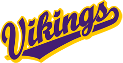 Purple and Yellow Logo - Team Pride: Vikings team script logo