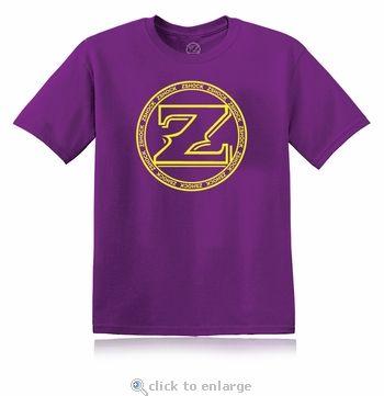 Purple and Yellow Logo - ZShock Jewelry Company Icon Logo T-Shirt Purple With Yellow