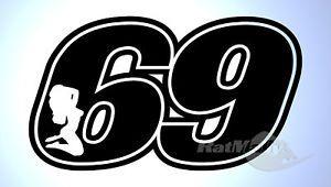 Numbers 69 Race Logo - RACE NUMBERS 69 DECALS STICKERS GRAPHICS x3