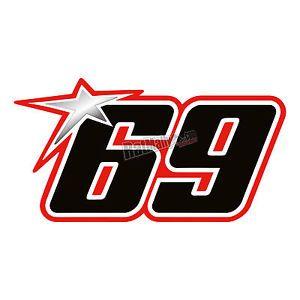 Numbers 69 Race Logo - NICKY HAYDEN 69 WSBK 2016 RACE NUMBER STICKERS DECALS GRAPHICS x3 | eBay