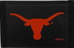 Red Longhorn Logo - Texas Longhorns Logo UT Black NCAA College Nylon Trifold Wallet
