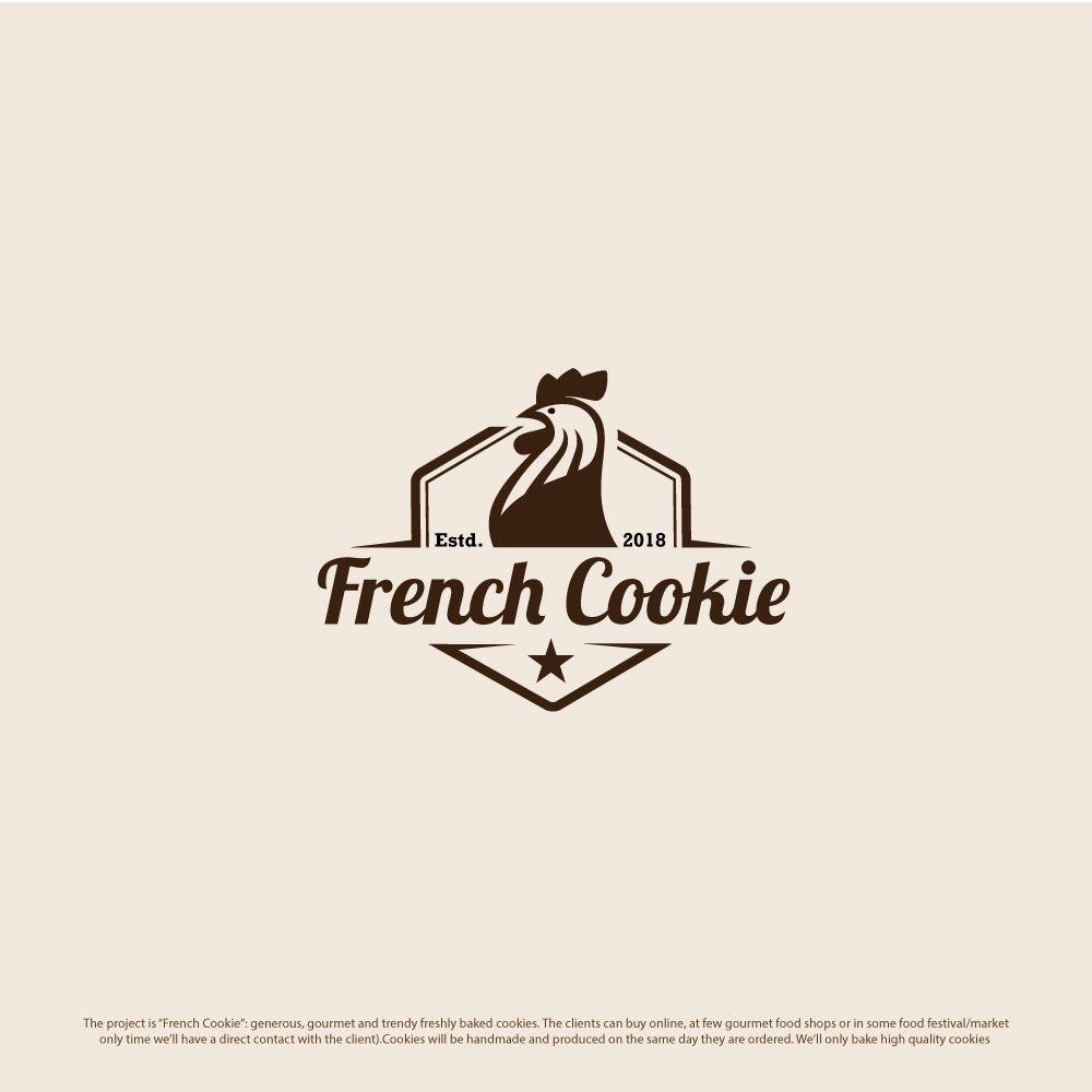 Trendy Food Logo - Elegant, Playful Logo Design for French Cookie