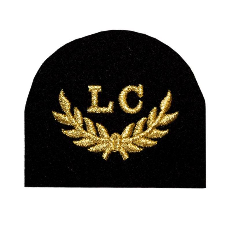 Navy and Gold LC Logo - Landing Craft - Royal Marines - Royal Navy Badges