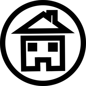 House Circle Logo - Black House In Circle Clip Art clip art online