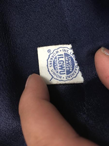 Navy and Gold LC Logo - 1960's Union Made LC Mae Navy 100% Cashmere Coat