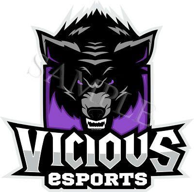 Wolf Gaming Logo - VICIOUS WOLF GAMING Logo Mascot, Gamer Vinyl Sticker Car Decal, U.k