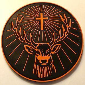 Deer in an Orange Circle Logo - Jagermeister Coaster - Solid Rubber - Deer Head Logo...Cool...NEW | eBay
