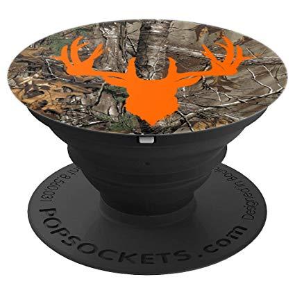 Deer in an Orange Circle Logo - Amazon.com: Deer Buck Hunting Men Women Orange Brown Camouflage ...