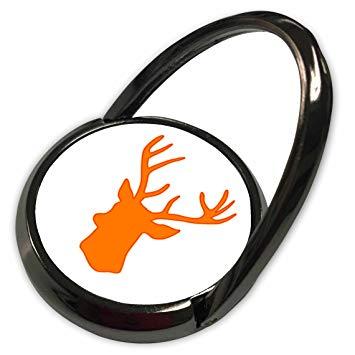 Deer in an Orange Circle Logo - 3DRose InspirationzStore Deer designs Deer head