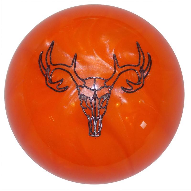 Deer in an Orange Circle Logo - Deer Skull Neon Pearl Orange Knob