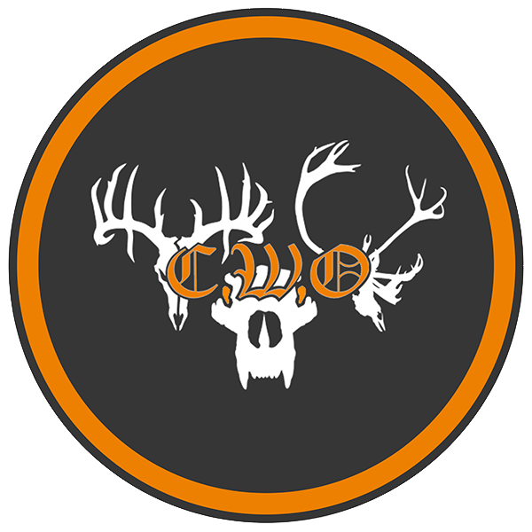 Deer in an Orange Circle Logo - Deer Hunting in Canada | Canadian Wilderness Outfitters