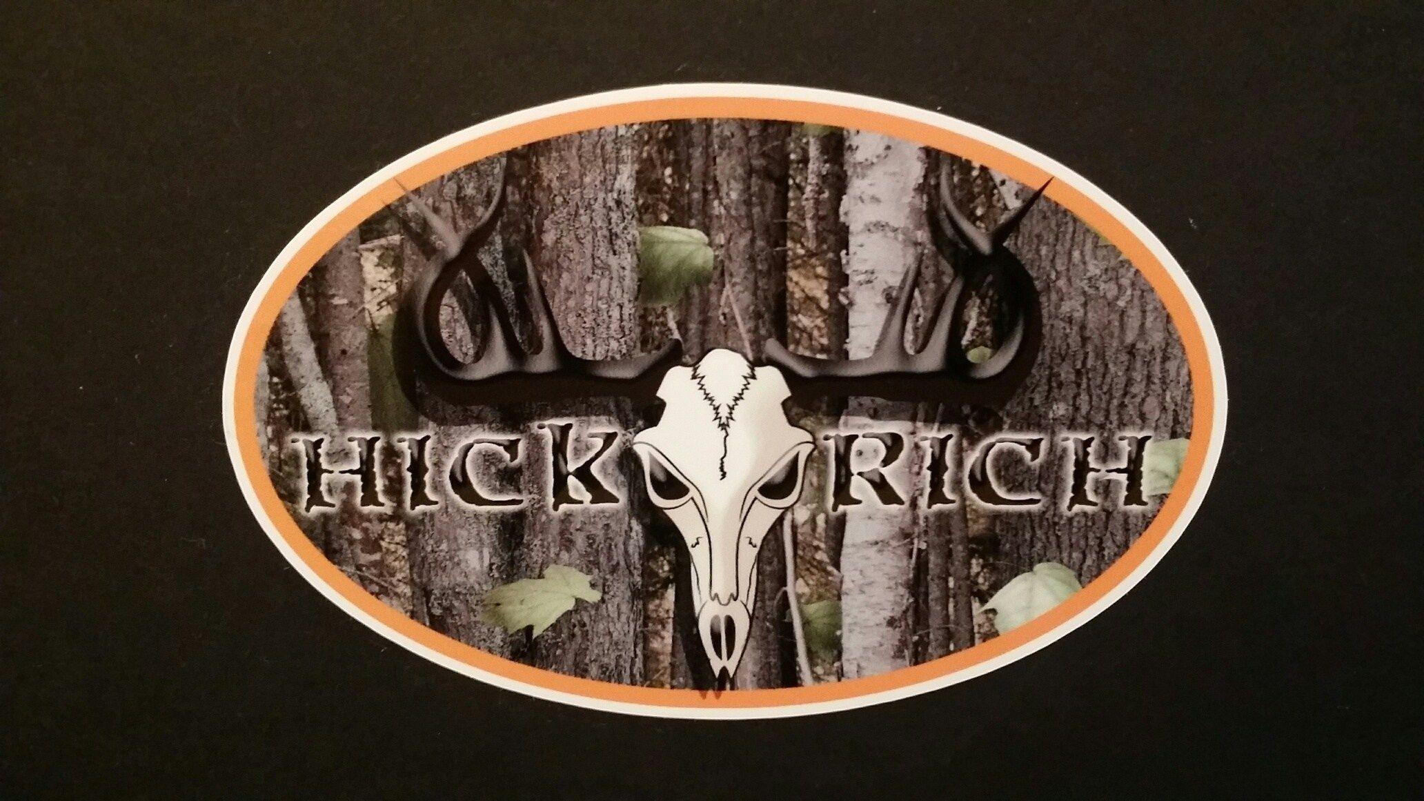 Deer in an Orange Circle Logo - deer skull camo orange or pink decal - Hick Rich LLC