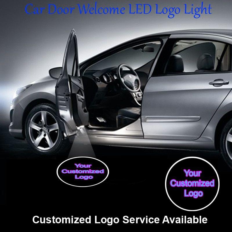 Custom LED Automotive Logo - 2 x Customized Logo Car Door Welcome Step Courtesy Laser Projector ...