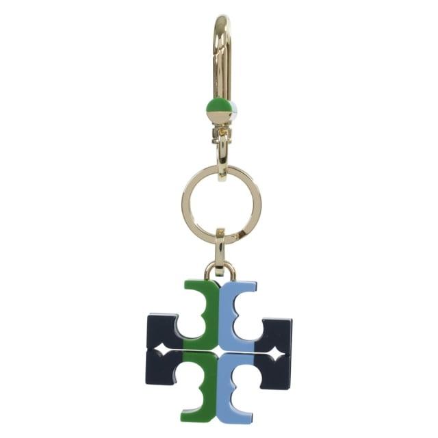 FOB Cross Logo - Tory Burch Resin Navy Logo Key Fob