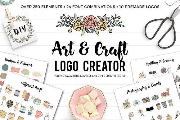 Craft Logo - Art and Craft Logo Creator Logo Templates Creative Market