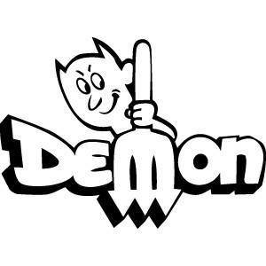 Dodge Demon Logo - Old Dodge Demon Logo Decal – Drew's Decals