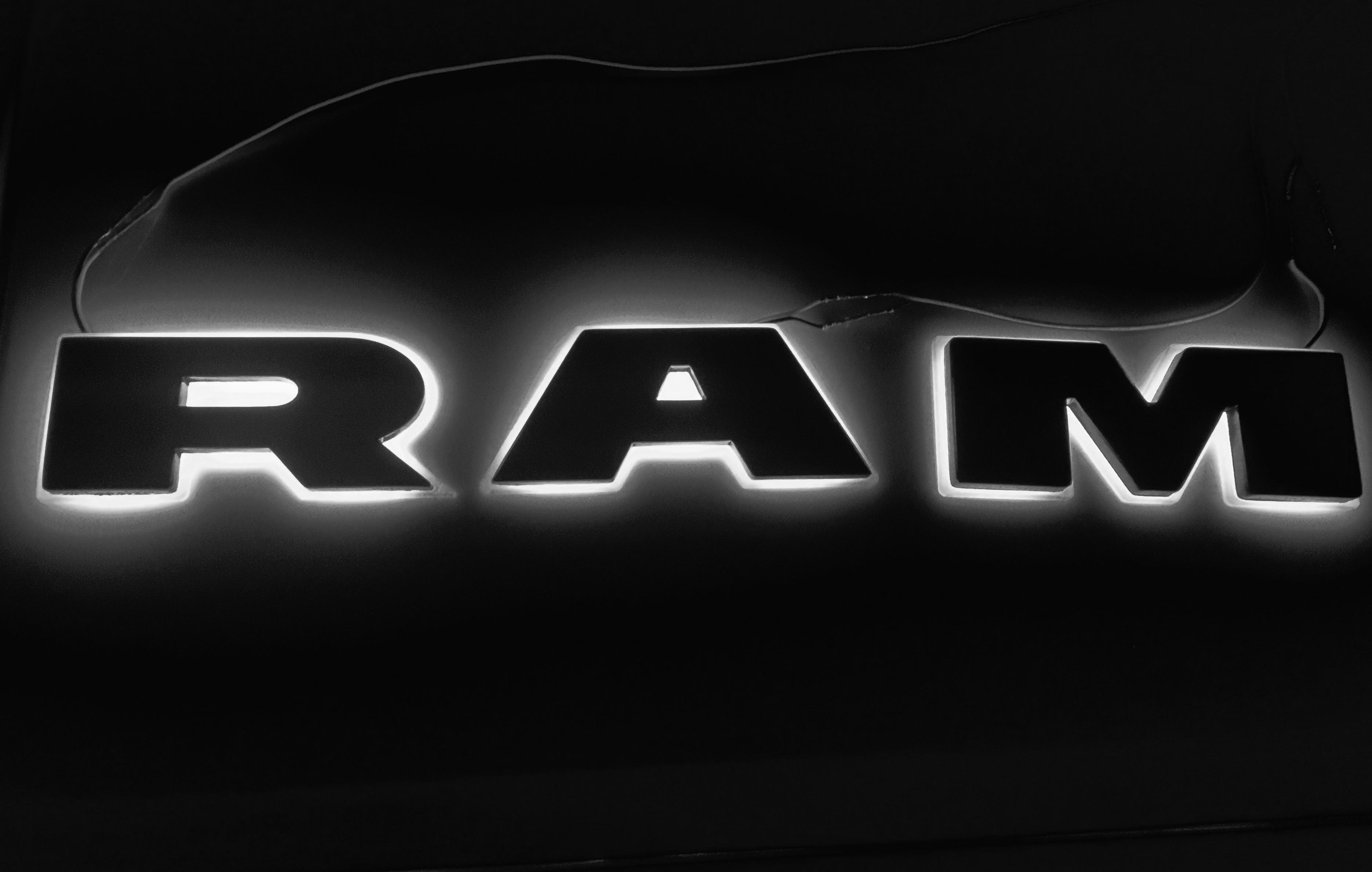 Custom LED Automotive Logo - Custom Dodge RAM LED Backlit Grill Letters – Harmon Customs