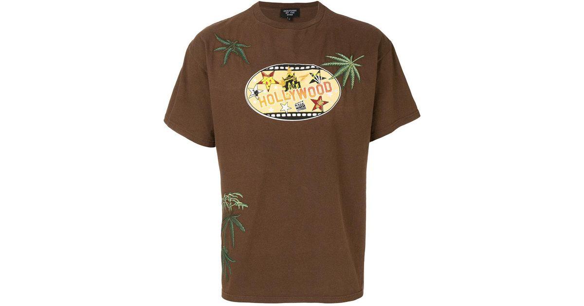 Creatures of the Wind Logo - Lyst Of The Wind Hollywood Print T Shirt In Brown