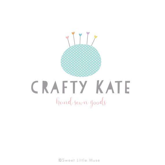 Craft Logo - Craft logo - sewing logo - pincushion logo - premade logo design for ...