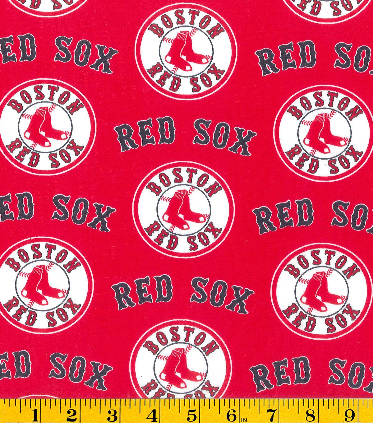 Boston Red Sox Team Logo - Boston Red Sox Cotton Fabric 58