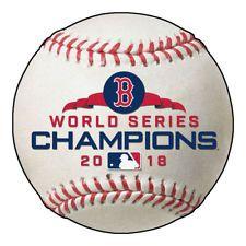 Boston Red Sox Team Logo - Boston Red Sox 2018 World Series Champs Baseball Shaped Floor Mat ...