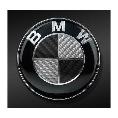 BWM Logo - Emblem badge bmw logo bonnet 82 mm carbon fiber new 51148132375