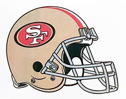Football Helmet Logo - aa g 4 Pack San Francisco 49ers Die Cut Stickers NFL