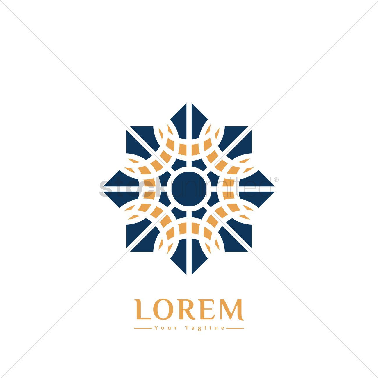 Symmetrical Logo - Symmetrical logo element Vector Image