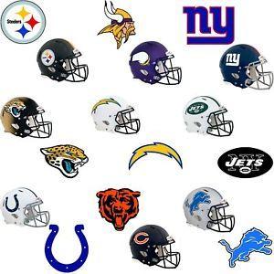 Football Helmet Logo - 4pc NFL FOOTBALL TEAM WALL GRAPHICS Teammate Helmet Logo