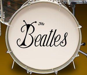 Beatles Head Logo - The Beatles, 'Bug' Logo, Repro Adhesive Decal Set for Bass Drum Reso