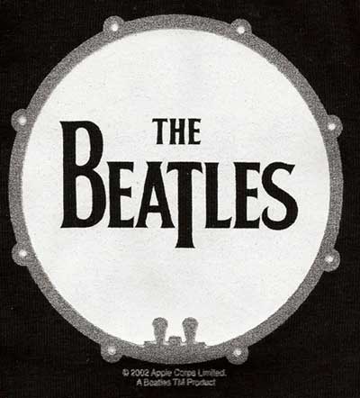 Beatles Head Logo - Buy Beatles drumhead logo tee at Jimis.com