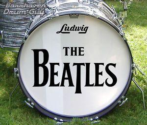 Beatles Head Logo - The Beatles, '64 US Tour, Repro Logo Decal Set, for 22” Bass Drum ...