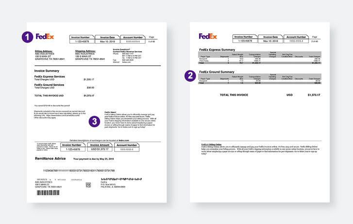 FedEx Ground Express Logo - Paper Invoice Updates | FedEx