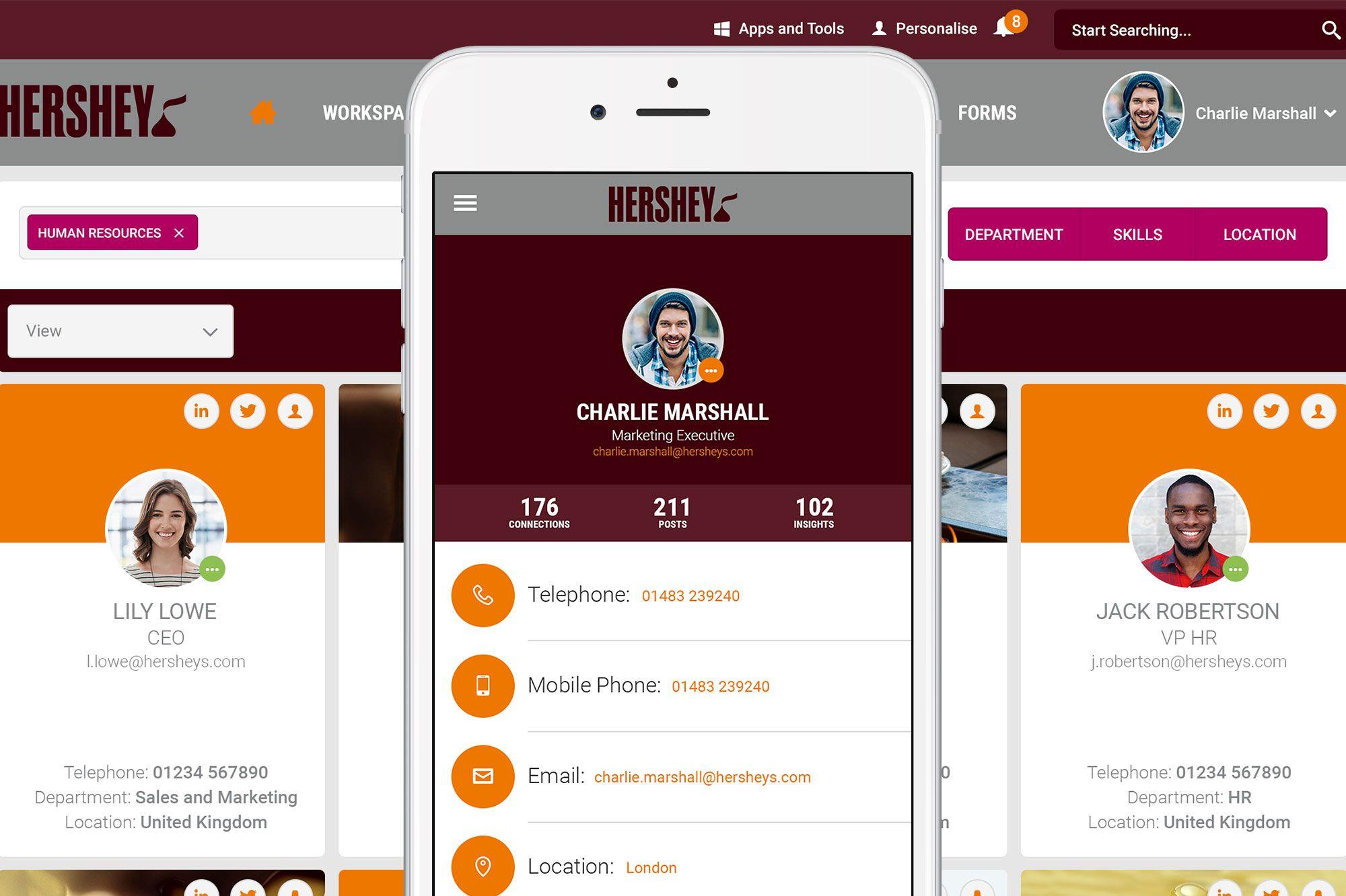 Unily Mobile App Logo - The Hershey Company's Unily intranet is mobile responsive with an ...