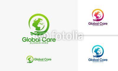 World Charity Logo - Global Care logo designs vector, World Charity logo template | Buy ...