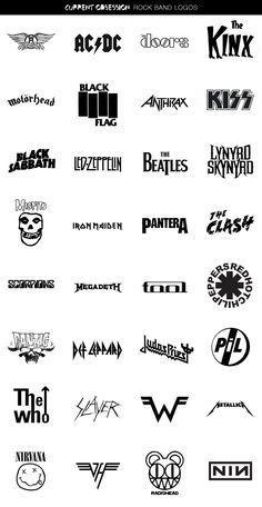 Old Rock Band Logo - Current Obsession: Rock Band Logos | drawings | Rock band logos ...