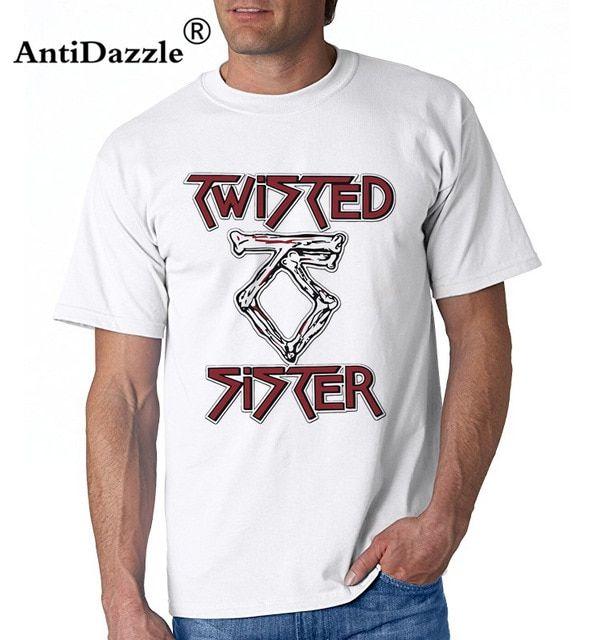 Old Rock Band Logo - US $9.5 |New TWISTED SISTER Old School Rock Band Logo Mens White Black T  Shirt Size S 2XL Sleeve T Shirt Summer Men Tee Tops Clothing-in T-Shirts  from ...